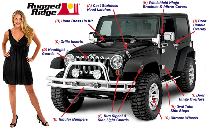 Jeep wrangler chrome hood bumpers
